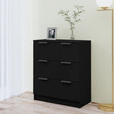 Sideboard Black 60x30x70 cm Engineered Wood - Side View