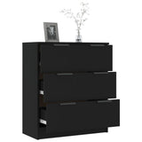 Sideboard Black 60x30x70 cm Engineered Wood - Top-Down View