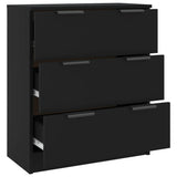 Sideboard Black 60x30x70 cm Engineered Wood - Close-Up Angle