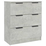 Sideboard Concrete Grey 60x30x70 cm Engineered Wood - Front View