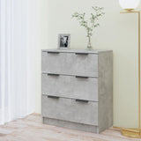 Sideboard Concrete Grey 60x30x70 cm Engineered Wood - Side View