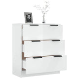 Sideboard High Gloss White 60x30x70 cm Engineered Wood - Top-Down View