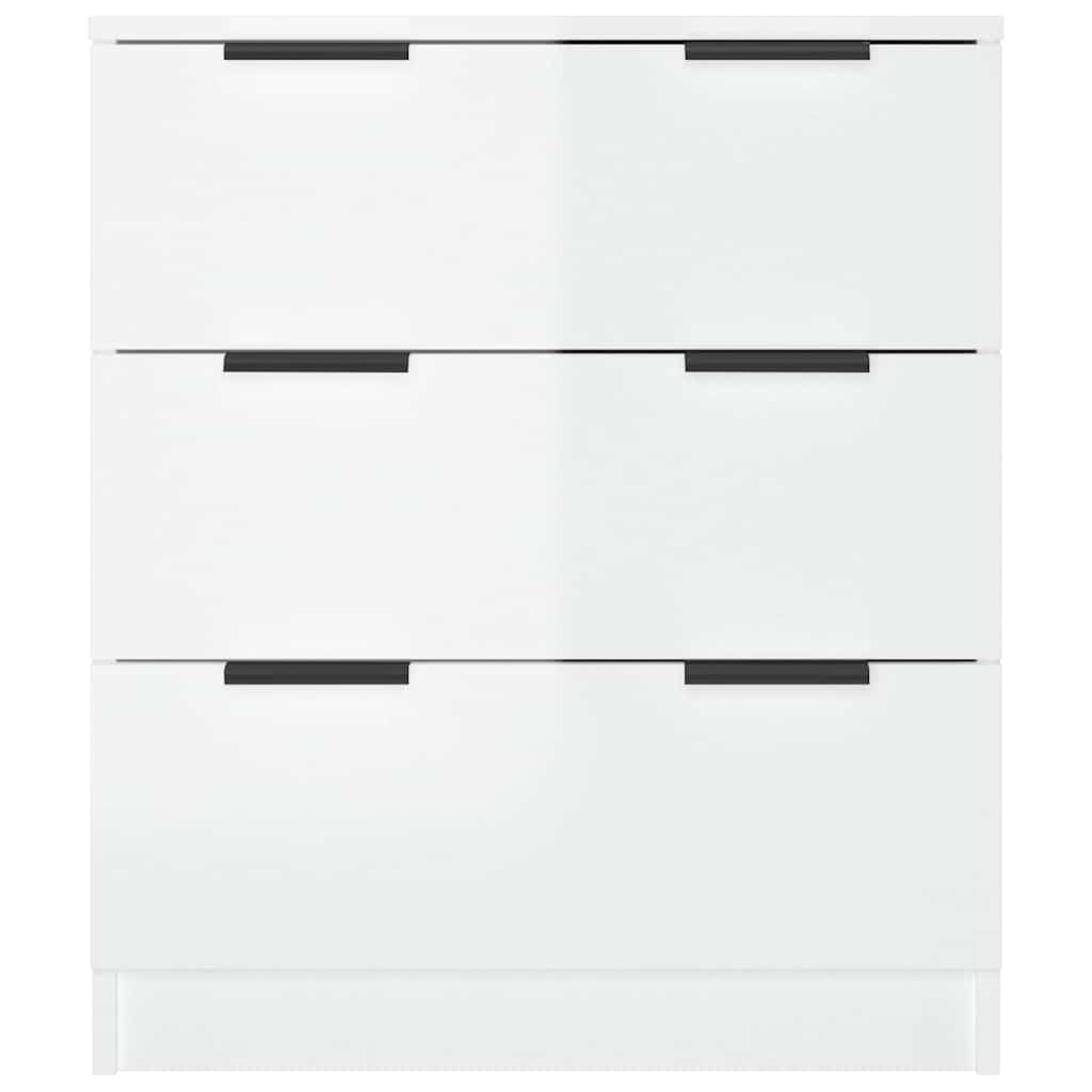 Sideboard High Gloss White 60x30x70 cm Engineered Wood