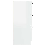 Sideboard High Gloss White 60x30x70 cm Engineered Wood