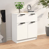 Sideboard White 60x30x70 cm Engineered Wood - Side View