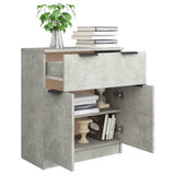 Sideboard Concrete Grey 60x30x70 cm Engineered Wood - Top-Down View