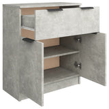 Sideboard Concrete Grey 60x30x70 cm Engineered Wood - Close-Up Angle