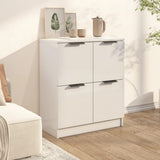 Sideboard White 60x30x70 cm Engineered Wood - Side View