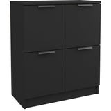 Sideboard Black 60x30x70 cm Engineered Wood - Front View