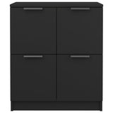 Sideboard Black 60x30x70 cm Engineered Wood - 45-Degree Angle