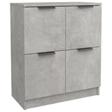Sideboard Concrete Grey 60x30x70 cm Engineered Wood - Front View