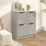 Sideboard Concrete Grey 60x30x70 cm Engineered Wood - Side View