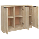 Sideboard Sonoma Oak 90.5x30x70 cm Engineered Wood - Close-Up Angle