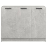 Sideboard Concrete Grey 90.5x30x70 cm Engineered Wood - 45-Degree Angle