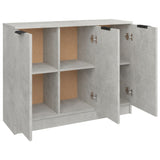 Sideboard Concrete Grey 90.5x30x70 cm Engineered Wood - Close-Up Angle