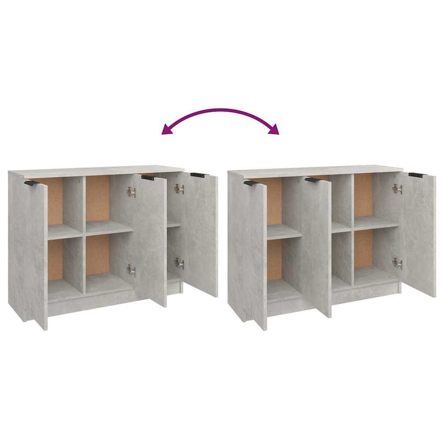 Sideboard Concrete Grey 90.5x30x70 cm Engineered Wood