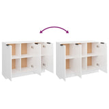 Sideboard High Gloss White 90.5x30x70 cm Engineered Wood