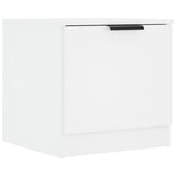 Bedside Cabinet White 40x39x40 cm - Front View