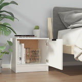 Bedside Cabinet White 40x39x40 cm - Side View