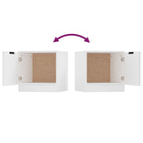 Bedside Cabinet White 40x39x40 cm - Low Angle