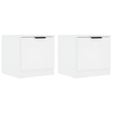 Bedside Cabinets 2 pcs White 40x39x40 cm