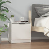 Bedside Cabinets 2 pcs White 40x39x40 cm - Side View
