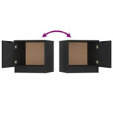 Bedside Cabinet Black 40x39x40 cm - Low Angle