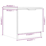 Bedside Cabinet Black 40x39x40 cm - Extra Image
