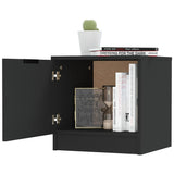 Bedside Cabinets 2 pcs Black 40x39x40 cm - 45-Degree Angle