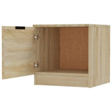Bedside Cabinets 2 pcs Sonoma Oak 40x39x40 cm - Rear View