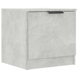Bedside Cabinets 2 pcs Concrete Grey 40x39x40 cm - Rear View