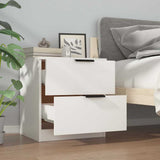 Bedside Cabinets 2 pcs White Engineered Wood