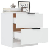 Bedside Cabinets 2 pcs White Engineered Wood - Extra Image