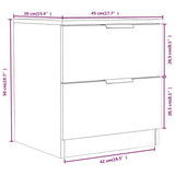 Bedside Cabinets 2 pcs White Engineered Wood - Extra Image