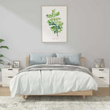 Bedside Cabinets 2 pcs White Engineered Wood