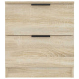 Bedside Cabinet Sonoma Oak Engineered Wood - Top-Down View