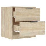 Bedside Cabinet Sonoma Oak Engineered Wood - 45-Degree Angle