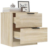 Bedside Cabinet Sonoma Oak Engineered Wood - Close-Up Angle