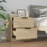 Bedside Cabinet Sonoma Oak Engineered Wood - Side View