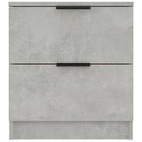 Bedside Cabinet Concrete Grey Engineered Wood