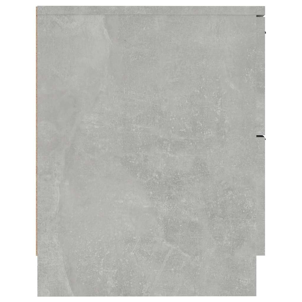Bedside Cabinet Concrete Grey Engineered Wood