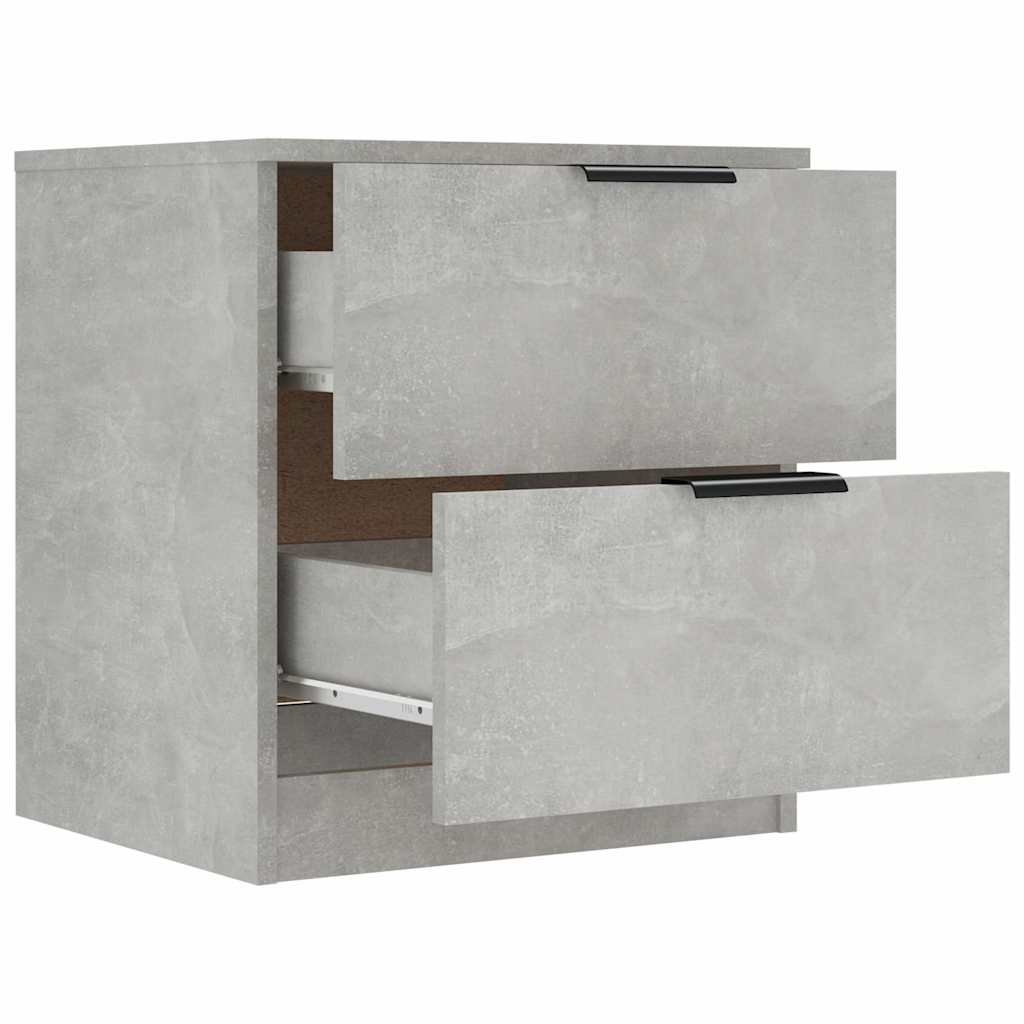 Bedside Cabinet Concrete Grey Engineered Wood