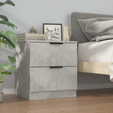 Bedside Cabinet Concrete Grey Engineered Wood