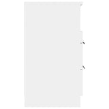 Bedside Cabinet White Engineered Wood