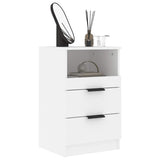 Bedside Cabinets 2 pcs White Engineered Wood - Extra Image