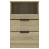 Bedside Cabinet Sonoma Oak Engineered Wood - Side View