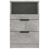 Bedside Cabinet Concrete Grey Engineered Wood - Top-Down View