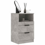 Bedside Cabinet Concrete Grey Engineered Wood - Close-Up Angle