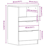 Bedside Cabinet Concrete Grey Engineered Wood - Extra Image