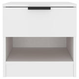 Bedside Cabinets 2 pcs White Engineered Wood